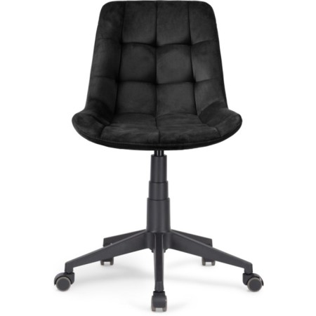 Computer chair Kelmi 1 plastic/velor, black/black 51x61x78 cm-2