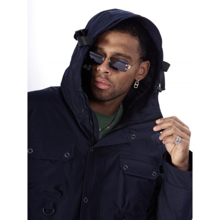 Ski jacket men's, size 48, the color is dark blue-8
