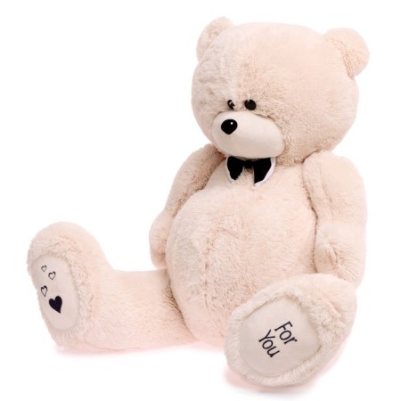 Soft toy "Grandfather Bear", beige color, 130 cm-1