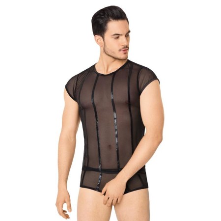 Softline collection suit, with stripes, male, black color, size m/l