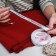 A satin ribbon “Handmade”, 15 mm × 23 ± 1 m, white color No. 001
