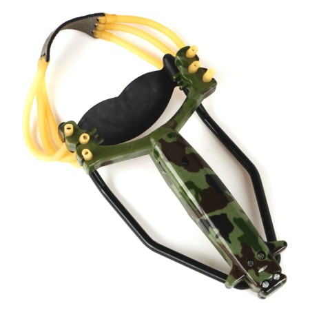 Slingshot, triple tournboat, camouflage, with emphasis, 17x10 cm-4
