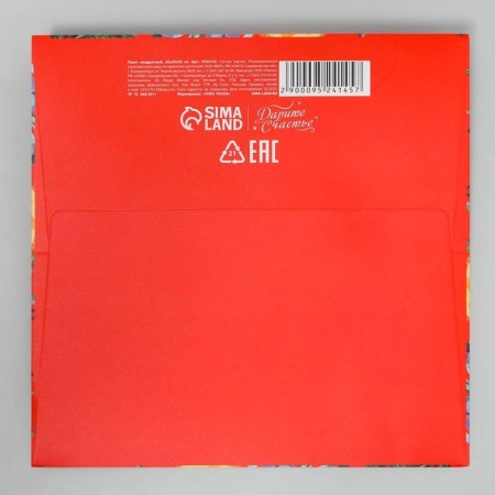 Square Packet "Happiness in the New Year", 20 x 20 x 20 cm, New Year-5