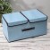 Stelly box for storage with a double lid "Teri", 50 × 30 × 25 cm, blue color