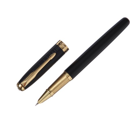Gift feathers in the leatherette case, the body is black, gold-2