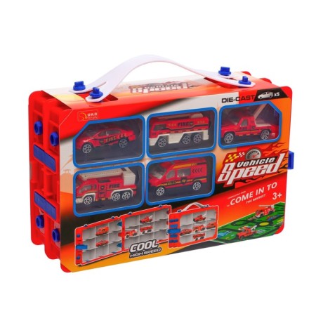Game set "Fire Service", case, 5 metal machines-5