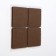 Layer furniture square tundra, size 38 x 38 mm, 8 pcs., Polymer, brown