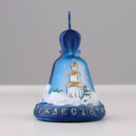 Decorative candle "Rozhdestvensky bell", small, 6x6x7 cm-1