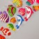 Sticker Plastic volumetric "Underwater world/dinosaurs" with gold stroke MIX 33.5x6 cm