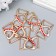 Decor for creativity plastic buckle "curved heart" set of 6 pcs 3x4.5 cm