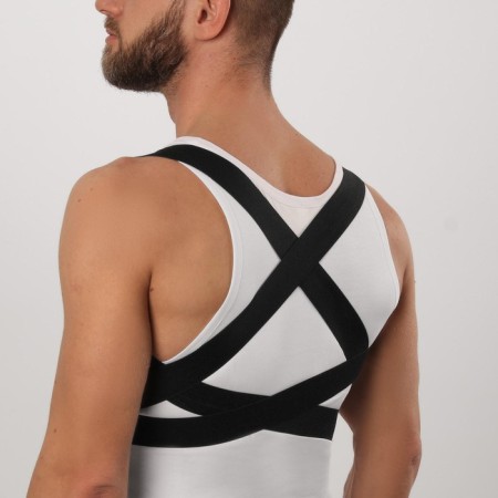 Massner-fixer for posture, Velcro, size XL, black color-2