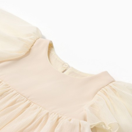 Платье для девочки MINAKU: PartyDress, цвет молочный, рост 110 см-9