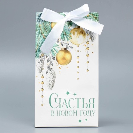 Gift package with a tape "Blizzard", 13 x 23 x 7 cm, New Year-3