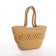 Female wicker bag without fastening, beige color