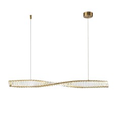 Suspended indigo, 12015/b/1PL BRASS. 1x16W, LED, 1360LM, 4000K, 1000x76x116/1500 mm, color transparent color