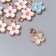 Decor for creativity metal, enamel "Flower with a golden middle" mix 1.3x1 cm