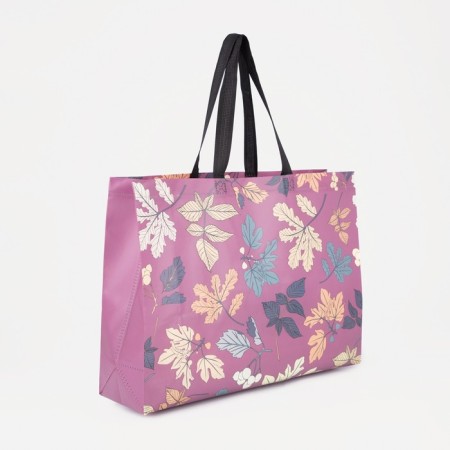 Household bag without fastening, purple color