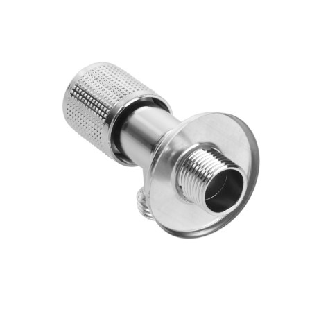 Кран угловой ZEIN engr, 1/2" х 1/2", кран-букса латунь/керамика, нерж. сталь, хром-1