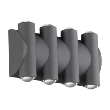 Calle lamp, 8x8W LED, 4000K, 680LM, IP54, gray color.