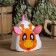 Bath cap with children's applique "Girafics" of felt