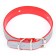 The collar is wide with bones, reflective, 66 x 3.5 cm, Osh 48-58 cm, red