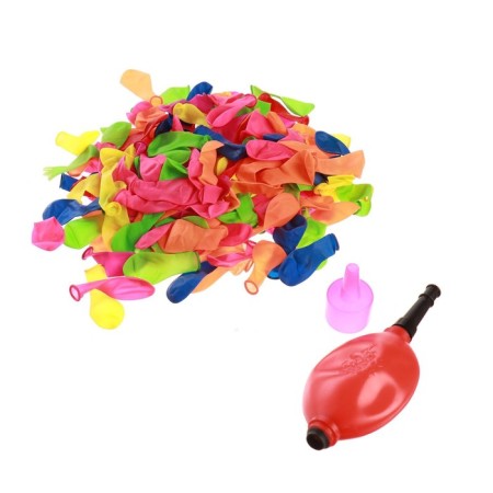 Water bombs "Unicorn", 200 pcs., With a pump and a nozzle, Mix color-1