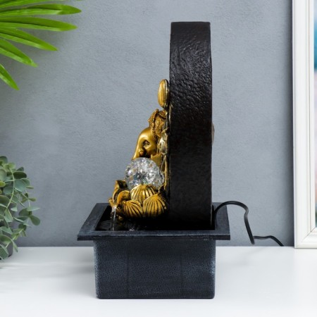 The desktop fountain from the Golden Ganesh network, hand with lotuses "gold 35x25x20 cm-3