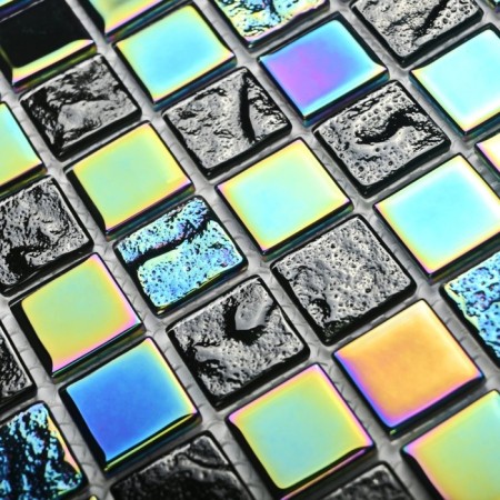 Glass mosaic Bonaparte Bondi Black-25, 300x300x4 mm-2