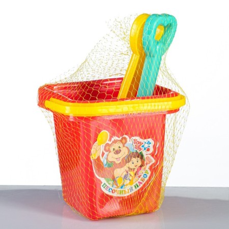 Set "Buckets, shoulder blades, molds": 5 toys for sandboxes, plastic, 14 x 25 cm, mix-10