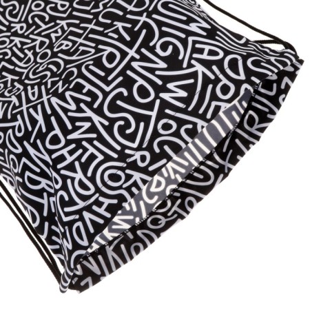 A bag for shoes 440 x 365 mm, Erich Krause, density 300D, with a reflective strip, alphabet, black/white-3