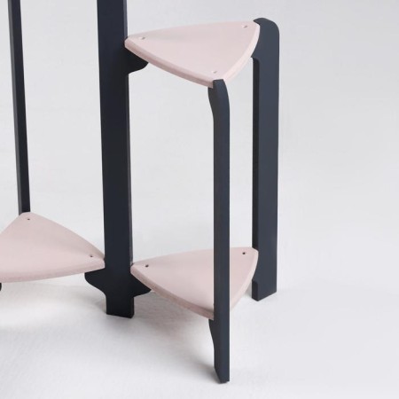 Standing Column for Flower Flower Flora 49x54x40 cm, gray-pink-2