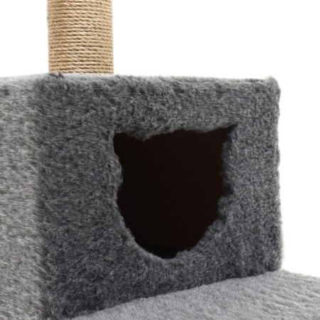 Complex for cats with a claw, with wide pillars, 3 -level, with 2 houses and hammock, 72 x 95-7