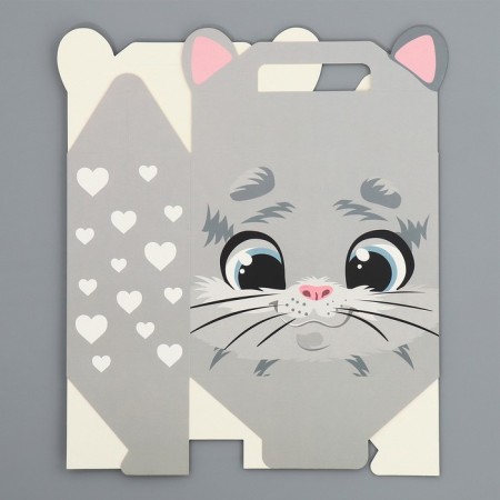 Gift folding box, packaging, “cat”, 23 x 20 x 10 cm-4