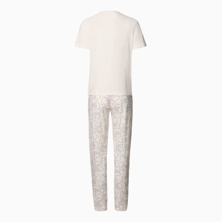 Female home set (T -shirt, trousers), dairy color, size 44-8