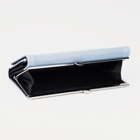 Women's wallet on magnet, blue color-3
