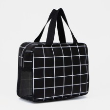 Cosmetic bag with lightning, black color