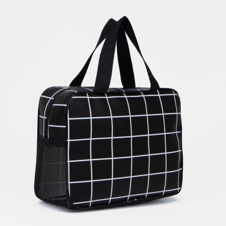 Cosmetic bag with lightning, black color