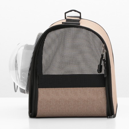Overnight bag with organizer and porthole, 43 x 24 x 28 cm, beige-3
