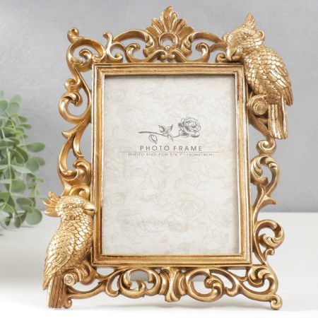 Photo frame Polystone 13x18 cm "Parrots" Ogent gold 28.5x23 cm