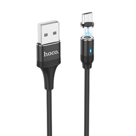 Hoco U76, USB cable - Microusb, 2 a, 1.2 m, magnetic, black-1