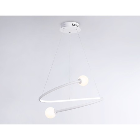 LED LED suspension with Ambrella Light, Linetech, FL66291, LED, 39 W, 2925LUM, 3000-6400K, white matte color.-1
