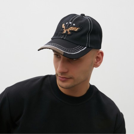 Male cap minaku, black color, rr 56-58