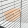 The bird feeder is large, rectangular, in a cage, 8 x 5 x 4.5 cm, beige