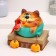 Piggy bank "Red cat with sausage" 17cm