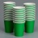 A one -time paper glass, plain, green color, 250 ml, 50 pcs 1