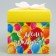 Gift folding box, packaging, "Happy Birthday", 15 x 15 x 15 cm