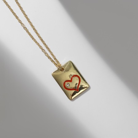 Contour "Heart" Cut, Red color in gold, 40 cm-1