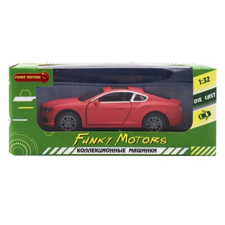 Inertial Funky Toys "Sedan", Die-Cast, 1:32, opening doors, red color-1