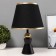 Ansi table lamp E27 40W black and gold 23x23x40 cm