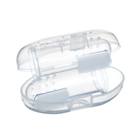 Children's toothbrush 2 pcs per finger, in a transparent container, silicone-6